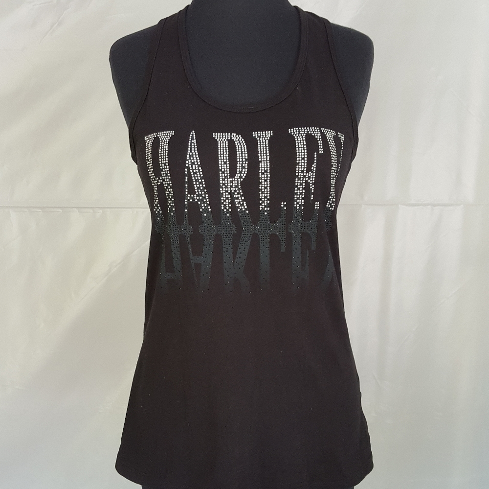 Harley-Davidson Rhinestone Shadow Tank Top - Picture 2 of 9